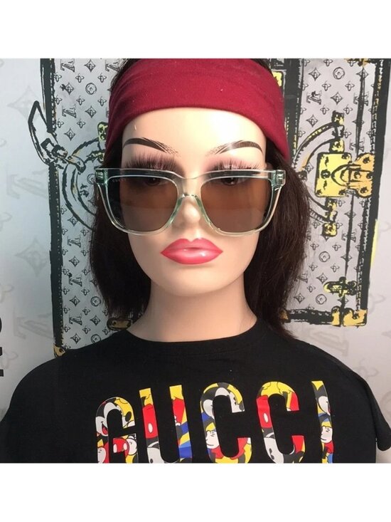 ✨ Brand New Gucci GG0976S 002 Sunglasses – Green Mint with Brown Lenses ✨ main image 4